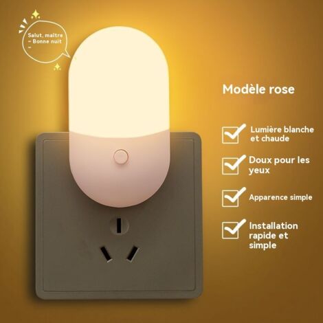 nouvelle veilleuse led mini a brancher pour chambre adulte veilleuse bebe allaitement lampe de chevet protection oculaire couleur rose