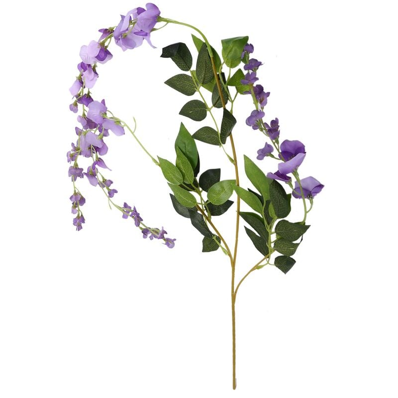 Nouvelle vigne multipliee de fleurs artificielles de longeur de 110cm Pouding Faux rotin d'arbre Decoration de plafond de mariage Violet bleu