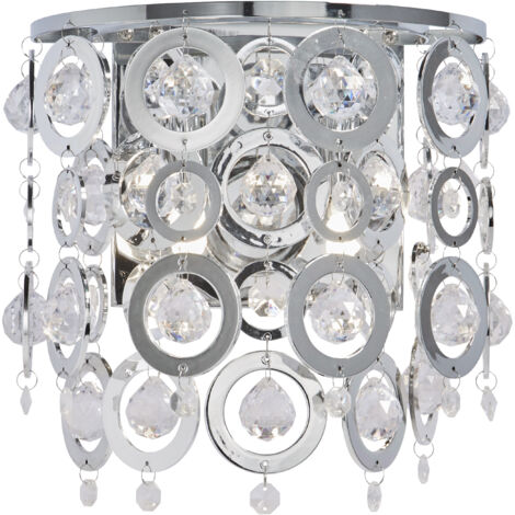 Nova 2Lt Wall Light - Chrome Metal