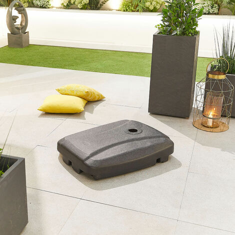 Nova 60 Litre Sand Water Filled Cantilever Parasol Base 60kg Black Plastic Outdoor Garden Patio Umbrella Stand With Wheels Nov 11 004