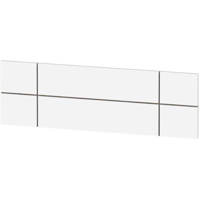 Tête de lit Nova pour chambre à coucher double Style moderne Chambre à coucher Style moderne Blanc (mat) 160x50 cm