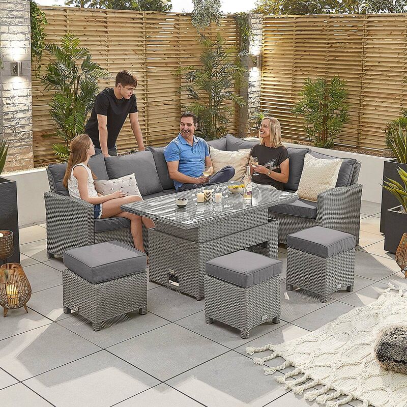 Nova - Ciara Outdoor Rattan Corner Dining Set - Rising Garden Table