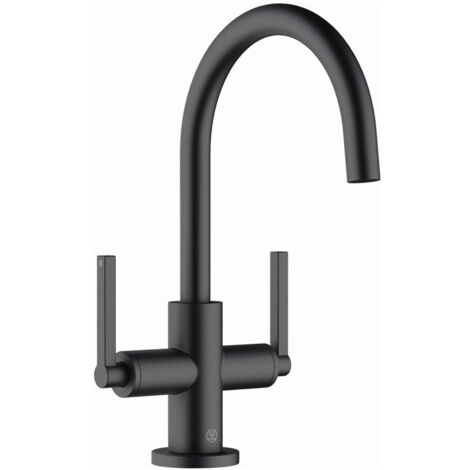NOVA FONTE Avec mitigeur LAVABO NOIR MATT