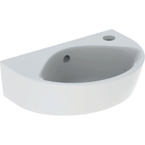 NOVA lavabo dritto 360x250mm con foro rubinetto re con troppopieno bianco KT