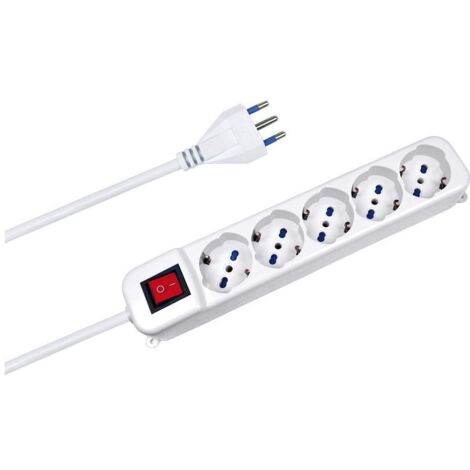 NOVA LINE CE31/5C prolunghe e multiple 1,5 m 5 prese AC Interno Bianco