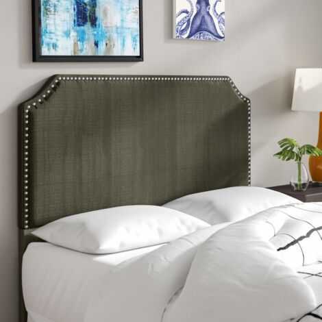 Nova Mink Beige Linen King 30 inch Strutted Headboard