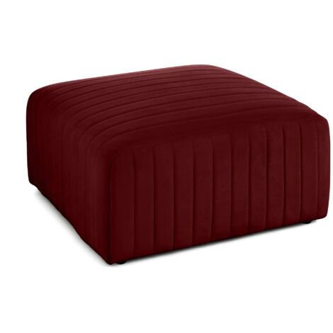 Nova - modularer hocker - aus samt - rot