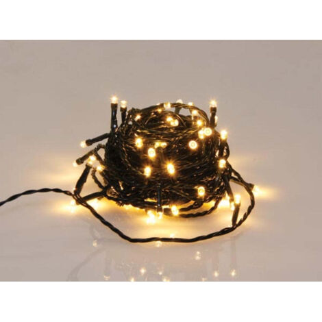 NOVALIGHT LED - 12 M - 80 LAMPES BLANC CHAUD - FIL VERT VELLEMAN NV-LED-12-24V-UW