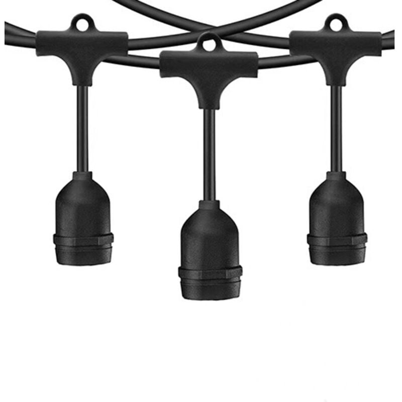 Image of Nova Line - kit luminaria con 10 portalampade E27 10M nera