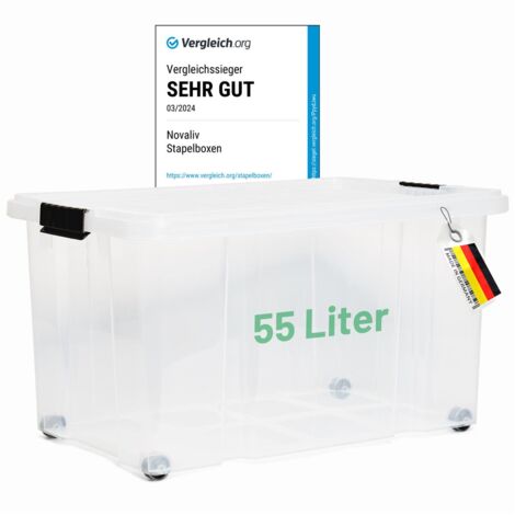 Novaliv Aufbewahrungsbox  1x Aufbewahrungsbox, 1x Deckel, 4x Rollen