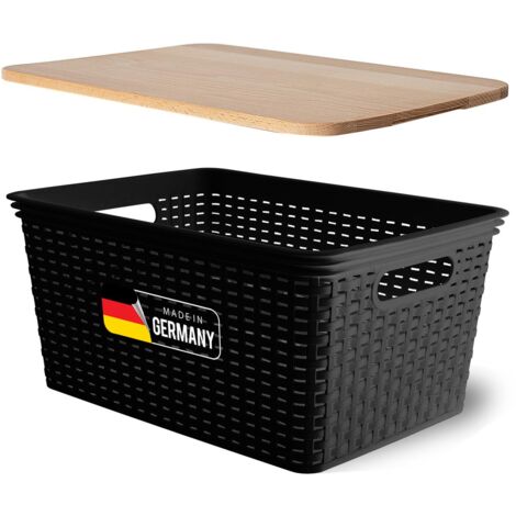 Novaliv Aufbewahrungsbox  1x Aufbewahrungsbox, 1x Holzdeckel