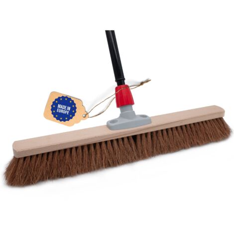 Novaliv Staubbesen  Besenkopf mit Stiel 1x Besen mit Stiel Braun