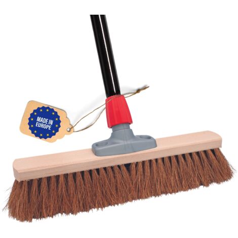Novaliv Staubbesen  Besenkopf mit Stiel 1x Besen mit Stiel Kokos