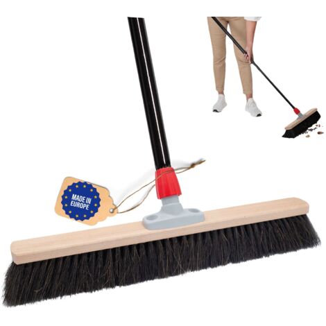 Novaliv Staubbesen  Besenkopf mit Stiel 1x Besen mit Stiel Schwarz