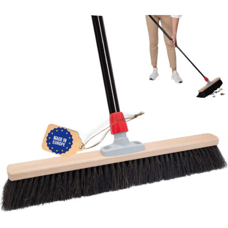 Novaliv Staubbesen  Besenkopf mit Stiel 1x Besen mit Stiel Schwarz