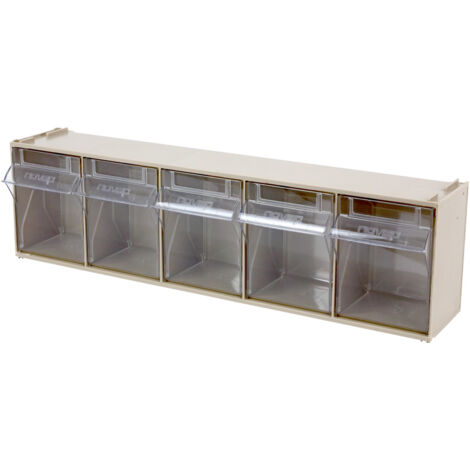 Novap – Boîte de rangement 5 tiroirs basculants – Translucides pour visibilité rapide – 5182178