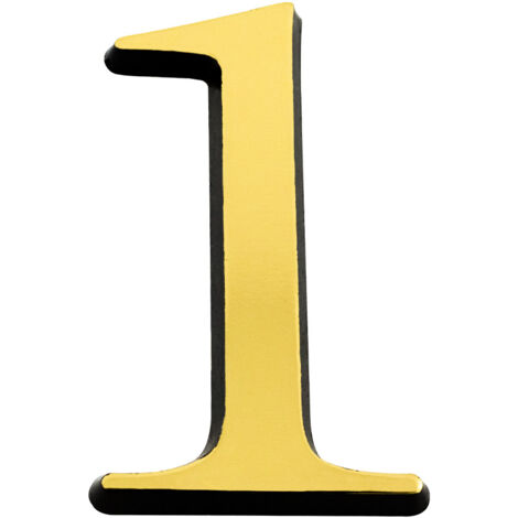 NOVAP Chiffre "1" adhésif plastique relief coloris or