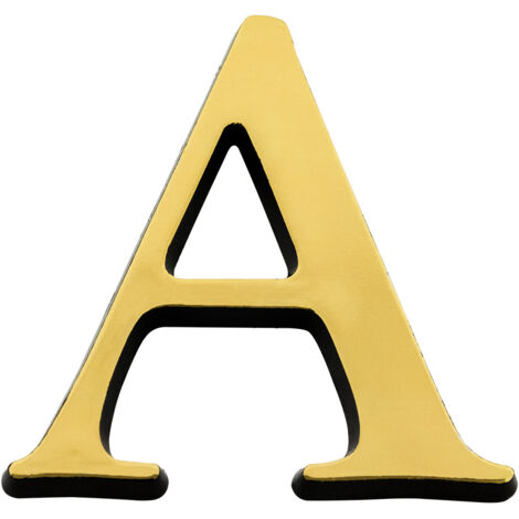 NOVAP Lettre "A" adhésive plastique relief couleur or