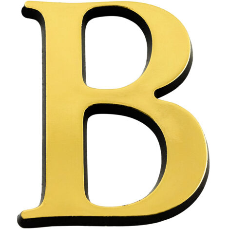 NOVAP Lettre "B" adhésive plastique relief couleur or