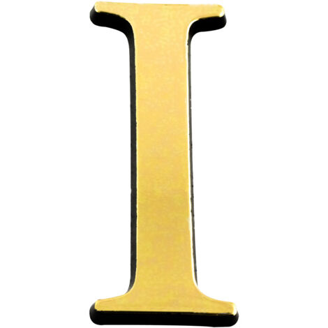 NOVAP Lettre "I" adhésive plastique relief couleur or
