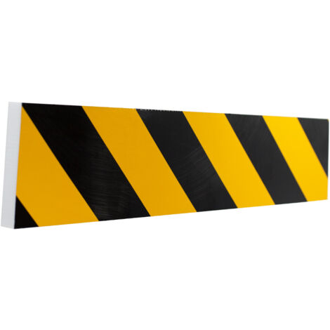 Novap – Mousse de protection pour garage 50 x 10 cm – Polyéthylène avec film rétroréfléchissant – Couleur jaune/noir – 8004002