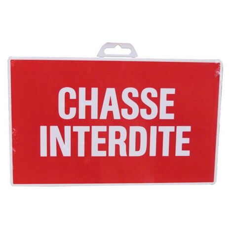 NOVAP - Plaque 330x200mm CHASSE INTERDITE sur carte