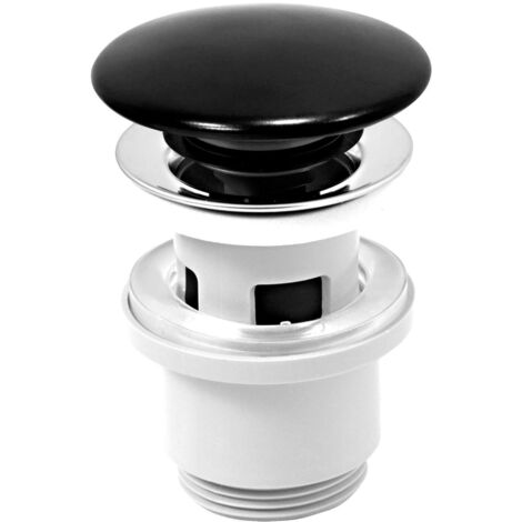 Novaservis Accesorios - Conjunto de drenaje Push-Open, negro mate S288PPCB
