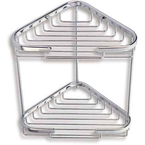 Novaservis Accessoires métalliques - Double étagère d’angle, petite, chrome 6071,0