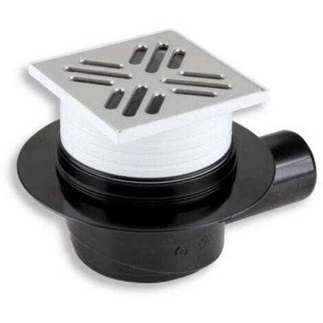 Novaservis Accessoires - Siphon de sol, latéral, 11x11/5 cm, acier inoxydable 450,0