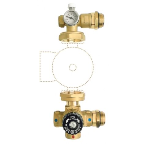 Novaservis Accessori - Gruppo distributore per riscaldamento a pavimento, 1", senza pompa GM-WP