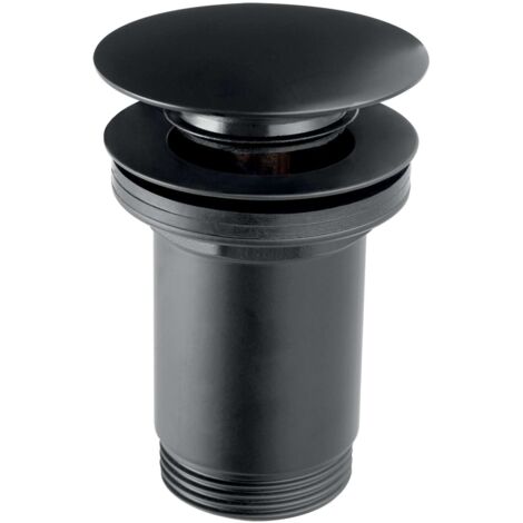 Novaservis Accessori - Scarico per lavabo richiudibile con troppopieno, nero S285-BL-B