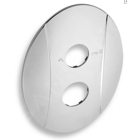 Novaservis Box encastré - Rosace de recouvrement pour unité de base avec interrupteur, chromée KRYT0050RA,0