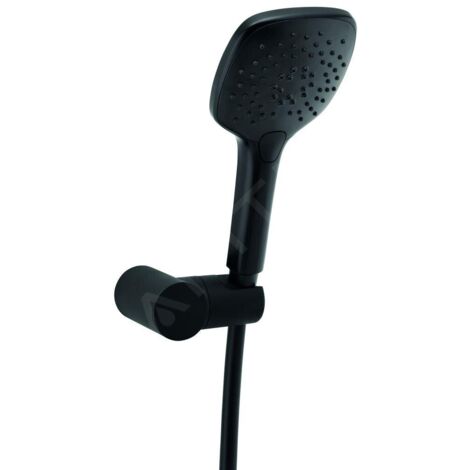 Novaservis - Colonne de douche avec pommeau de douche, support et flexible, noir mat MINI201,5