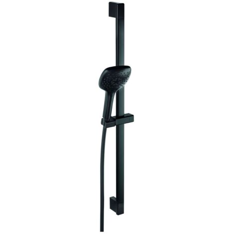 Novaservis Conjuntos de ducha - Conjunto de ducha, soporte y manguera, negro mate KIT201,5