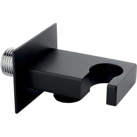 Novaservis Coudes - Berceau de douche avec support, noir mat D/KVADRO,5