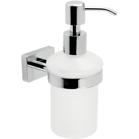 Novaservis Ferro Greta - Distributeur de savon avec support, verre dépoli / chrome AGR34