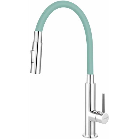 Novaservis Ferro - Küchenarmatur mit ausziehbarer Brause, 2 Düsen, mint/chrom 70730,0M