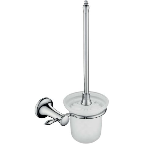 Novaservis Ferro Retro - Brosse WC murale avec support, verre mat/chrome ARE14