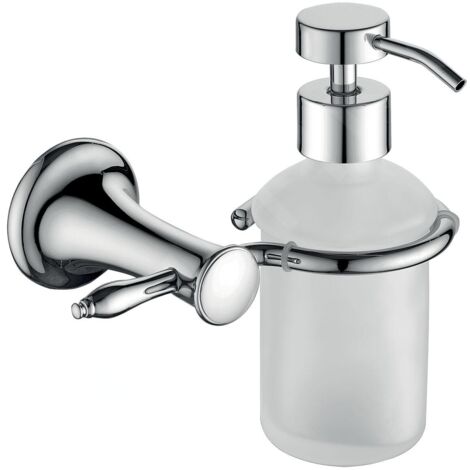 Novaservis Ferro Retro - Distributeur de savon avec support, verre dépoli / chrome ARE34