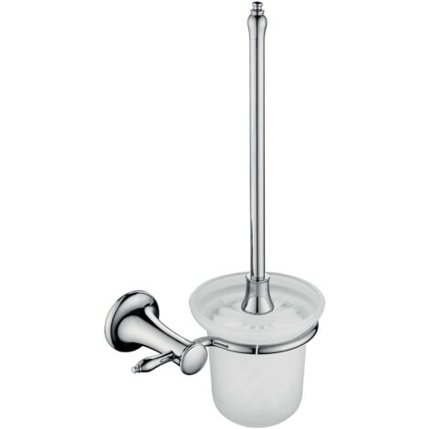 Novaservis Ferro Retro - Wand-Toilettenbürste mit Halter, Glas matt/verchromt ARE14