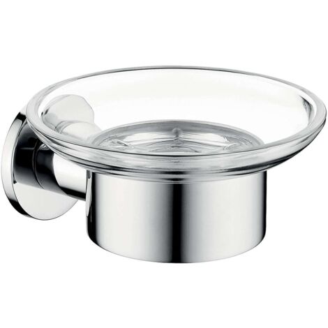 Novaservis Ferro Smile - Dosificador de jabón con soporte, cristal/acero inoxidable pulido ASM02
