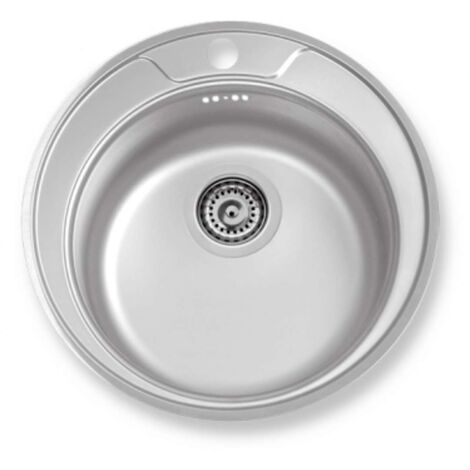 Novaservis Fregaderos - Fregadero, diámetro 51 cm, acero inoxidable DR51