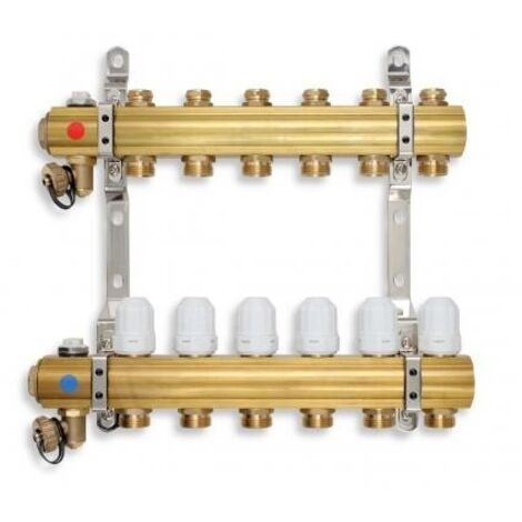 Novaservis Matériel de plomberie - Collecteur avec vannes de contrôle, thermostatiques et mécaniques, 3 circuits RZ03S