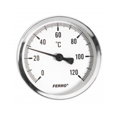 Novaservis Matériel de plomberie - Thermomètre 80 mm, 1/2", axial T80120A
