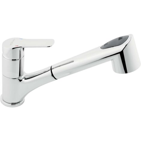 Novaservis Metalia 54 - Miscelatore da lavello con doccetta estraibile, cromo 54081,0