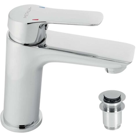 Novaservis Metalia 54 - Miscelatore per lavabo con piletta ClickClack, Eco, cromo 54002,0