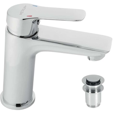 Novaservis Metalia 54 - Mitigeur de lavabo avec bonde Click-Clack, Eco, chrome 54002,0