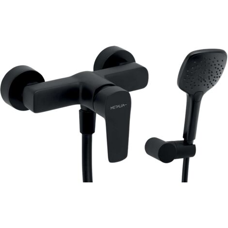 Novaservis Metalia 58 - Brausebatterie mit Zubehör, schwarz 58061,5