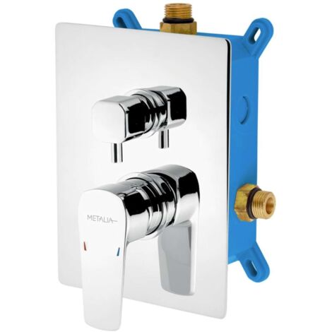 Novaservis Metalia 58 - Miscelatore da incasso per 2 apparecchi con alloggiamento, cromo BOX58051R,0