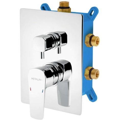 Novaservis Metalia 58 - Miscelatore da incasso per 3 apparecchi con alloggiamento, cromo BOX58051RX,0
